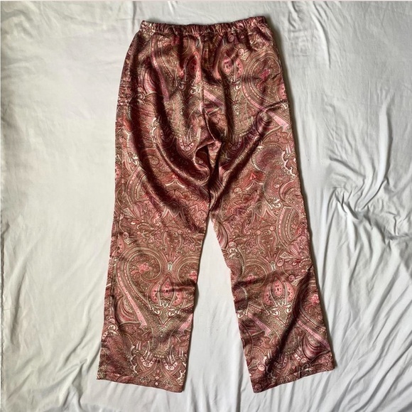 Y2k Paisley Satin PJ Pants - Picture 2 of 5